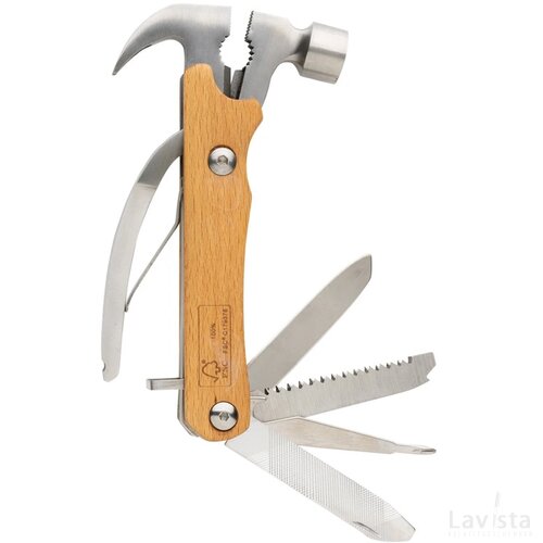 Houten multitoolhamer bruin