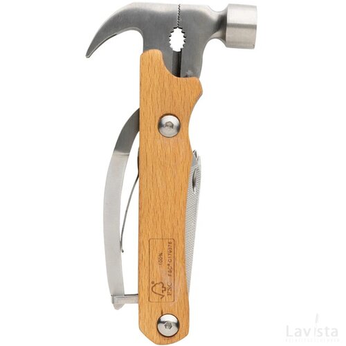 Houten multitoolhamer bruin