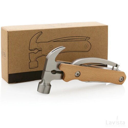 Houten multitoolhamer bruin