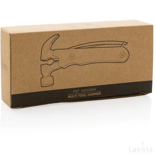 Houten multitoolhamer bruin