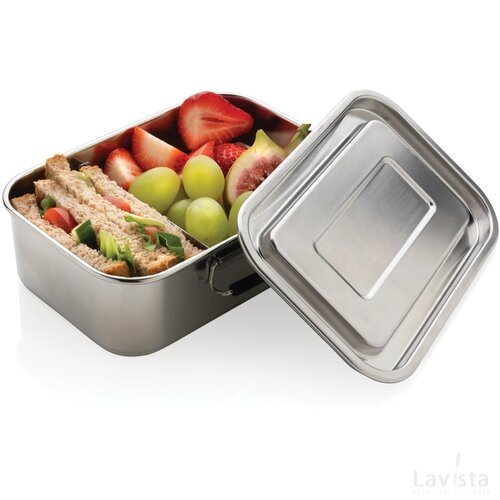 RCS gerecycled roestvrijstalen lekvrije lunchbox zilver
