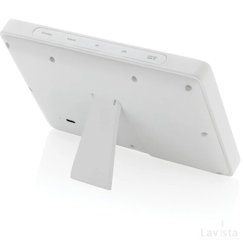 Utah RCS recycled plastic bamboe LED-klok bruin