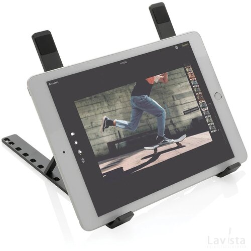 Terra RCS gerecycled aluminium laptop/tablet stand grijs