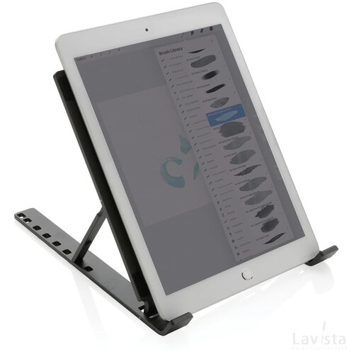 Terra RCS gerecycled aluminium laptop/tablet stand grijs