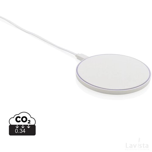 RCS standaard recycled plastic 10W draadloze lader wit