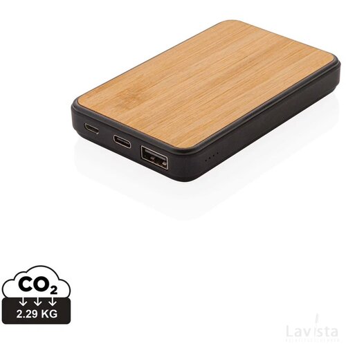 RCS gerecycled plastic 5.000 mAh Powerbank bruin