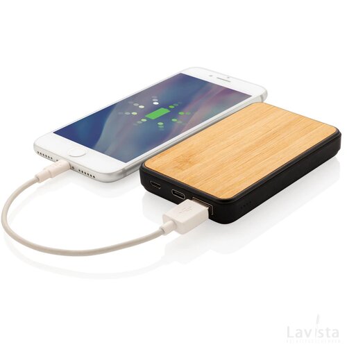 RCS gerecycled plastic 5.000 mAh Powerbank bruin