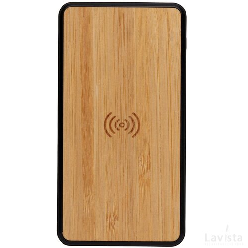 RCS gerecycled plastic 8.000 mAh draadloze powerbank bruin