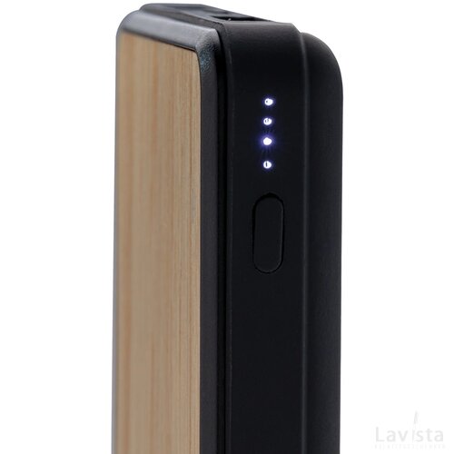 RCS gerecycled plastic 8.000 mAh draadloze powerbank bruin