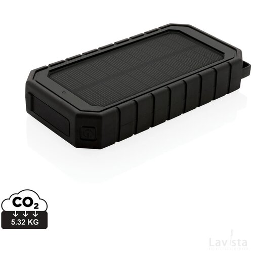 RCS recycled plastic solar powerbank 10W Wireless zwart