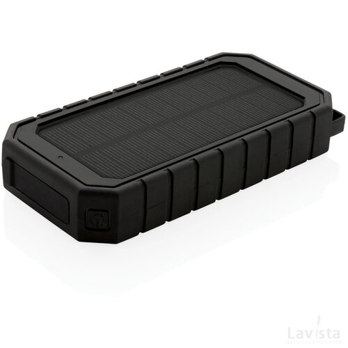 RCS recycled plastic solar powerbank 10W Wireless zwart