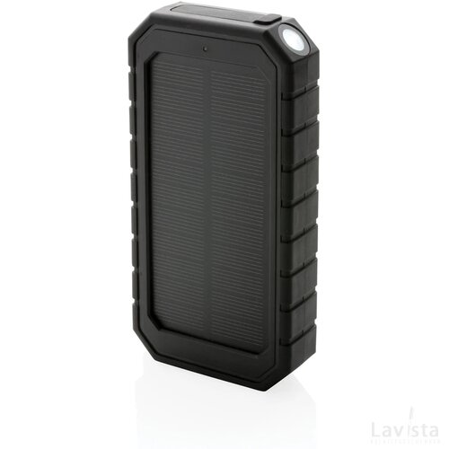 RCS recycled plastic solar powerbank 10W Wireless zwart