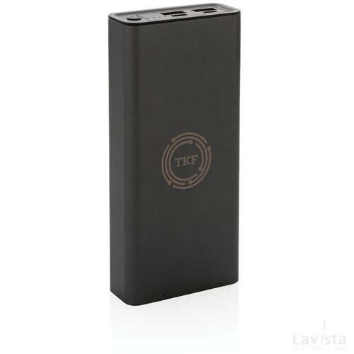 Terra RCS gerecyclede 20W aluminium powerbank 20.000 mAh grijs
