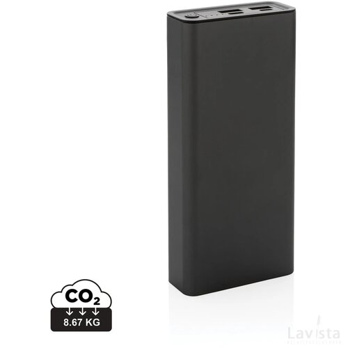 Terra RCS gerecyclede 20W aluminium powerbank 20.000 mAh grijs