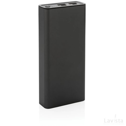 Terra RCS gerecyclede 20W aluminium powerbank 20.000 mAh grijs