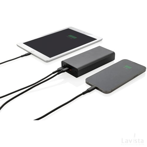Terra RCS gerecyclede 20W aluminium powerbank 20.000 mAh grijs