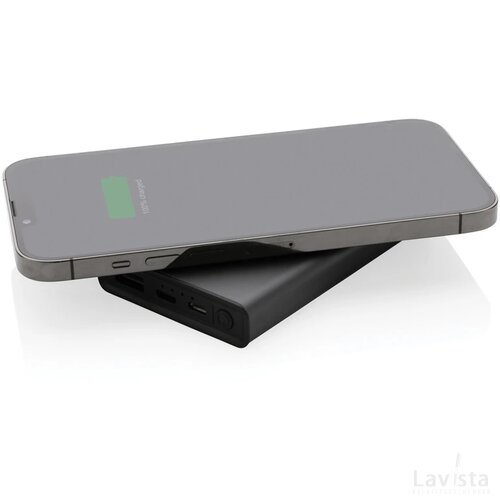Terra RCS recycled aluminium 5000 mAh powerbank 5W draadloos grijs