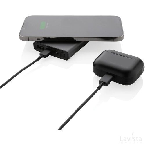 Terra RCS recycled aluminium 5000 mAh powerbank 5W draadloos grijs