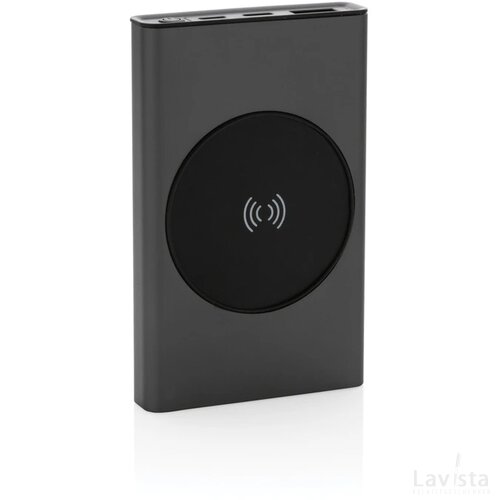 Terra RCS recycled aluminium 5000 mAh powerbank 5W draadloos grijs