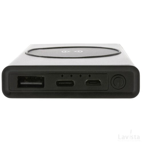 Terra RCS recycled aluminium 5000 mAh powerbank 5W draadloos grijs