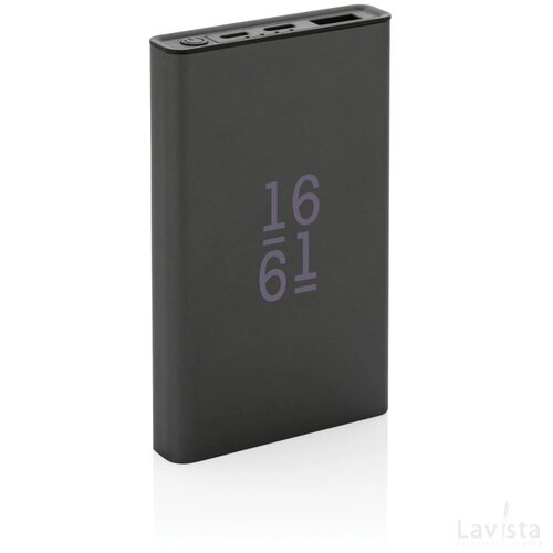 Terra RCS gerecyclede aluminium powerbank 5.000 mAh grijs