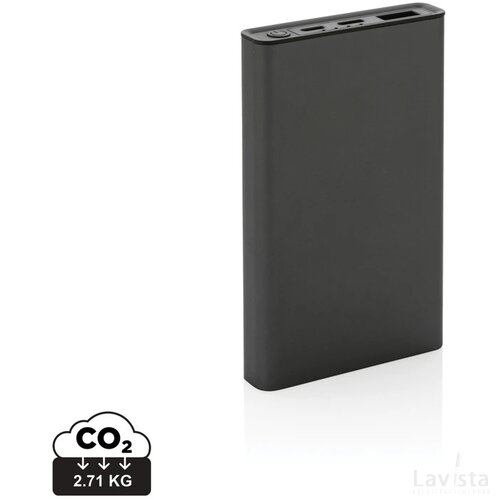 Terra RCS gerecyclede aluminium powerbank 5.000 mAh grijs