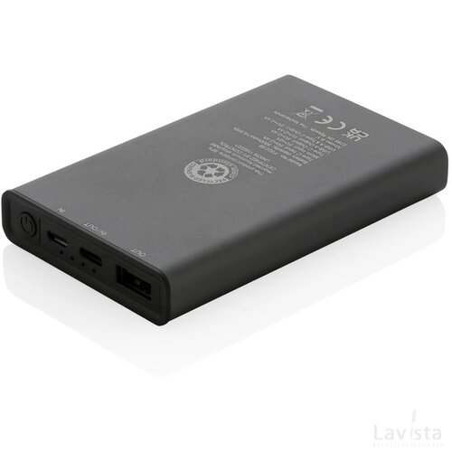 Terra RCS gerecyclede aluminium powerbank 5.000 mAh grijs