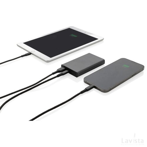 Terra RCS gerecyclede aluminium powerbank 5.000 mAh grijs