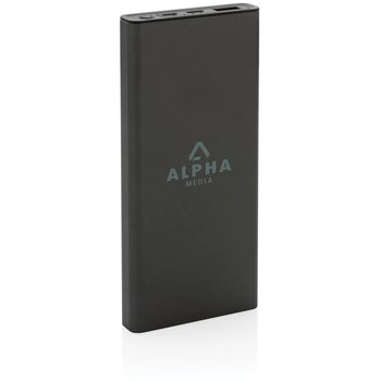 Terra RCS gerecyclede 18W aluminium powerbank 10.000 mAh grijs