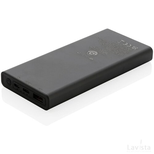 Terra RCS gerecyclede 18W aluminium powerbank 10.000 mAh grijs