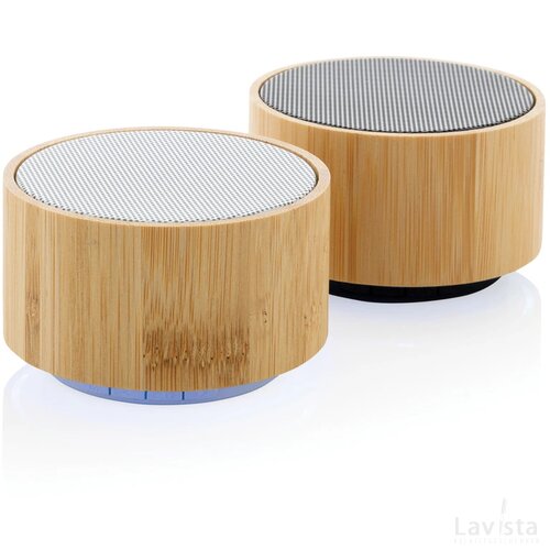RCS gereycled plastic en bamboe 3W draadloze luidspreker wit