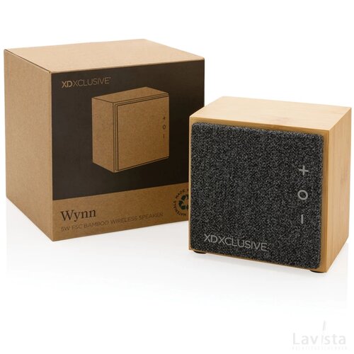 Wynn 5W bamboe draadloze luidspreker bruin