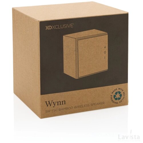 Wynn 5W bamboe draadloze luidspreker bruin