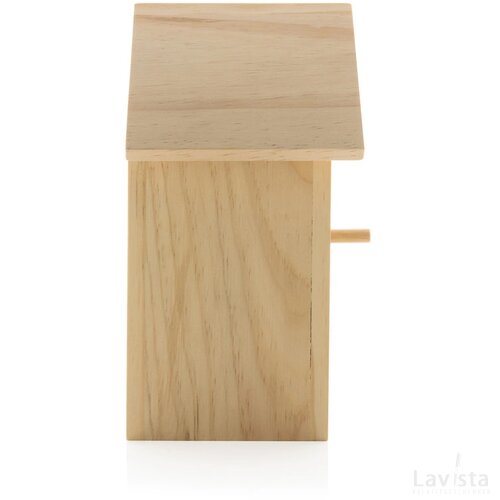 Houten vogelhuisje bruin