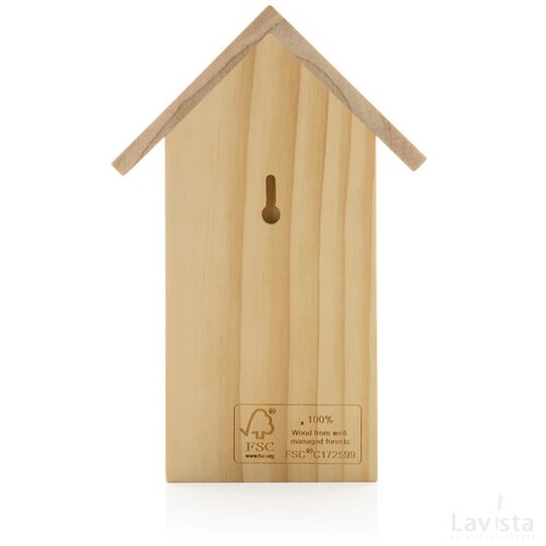 Houten vogelhuisje bruin