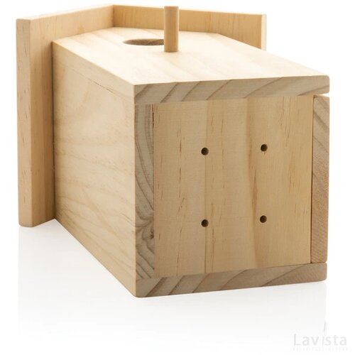 Houten vogelhuisje bruin