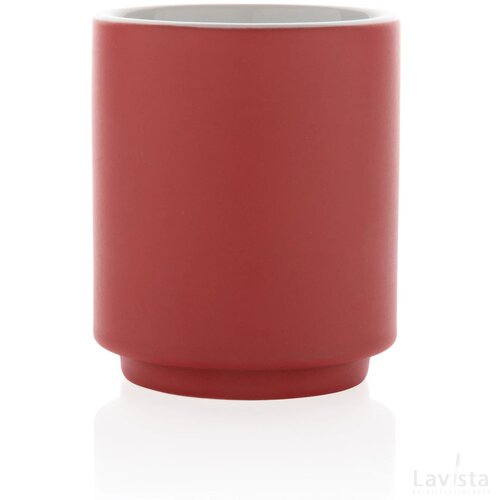 Keramische stapelbare mok 180 ml rood