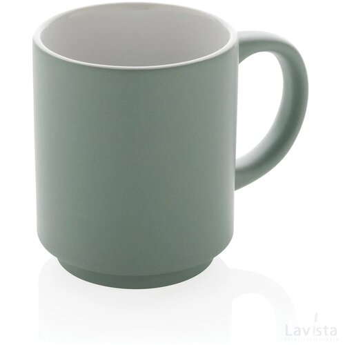 Keramische stapelbare mok 180 ml groen