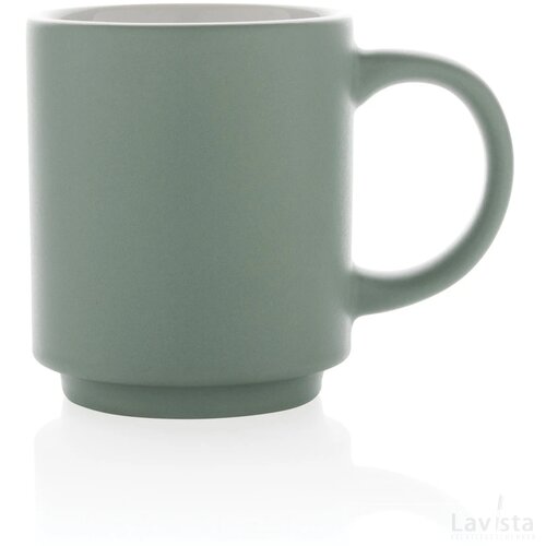 Keramische stapelbare mok 180 ml groen
