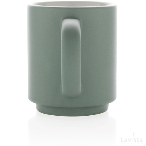 Keramische stapelbare mok 180 ml groen