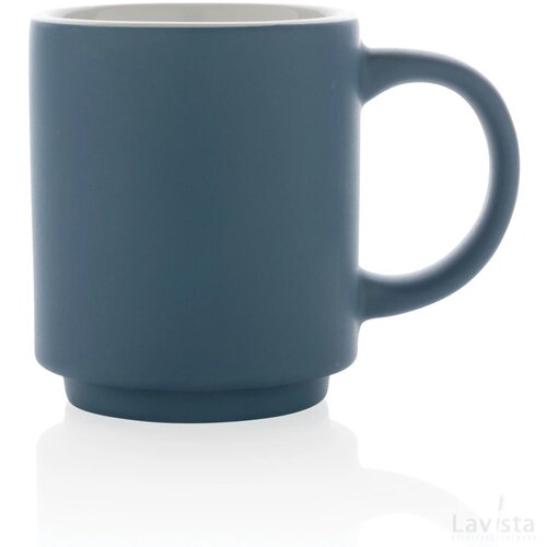 Keramische stapelbare mok 180 ml blauw