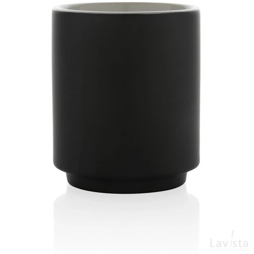 Keramische stapelbare mok 180 ml zwart