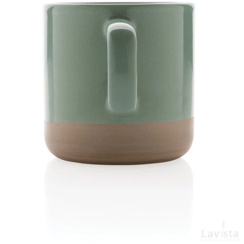 Geglazuurde keramische mok 360 ml groen