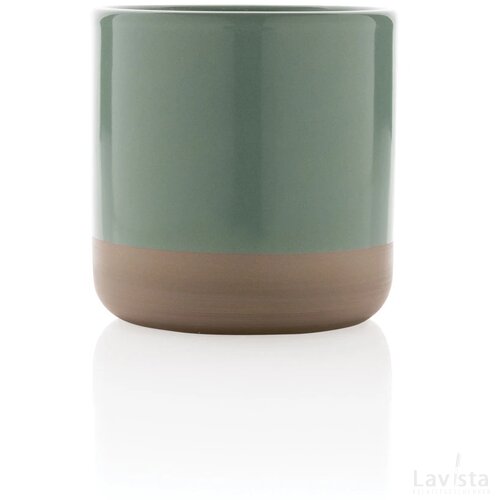 Geglazuurde keramische mok 360 ml groen