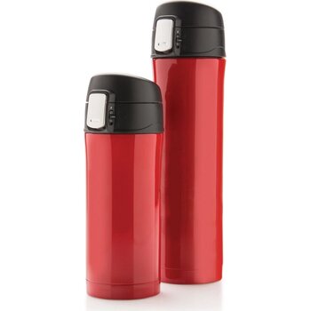RCS gerecycled roestvrijstalen easy lock lekvrije vacuüm mok rood