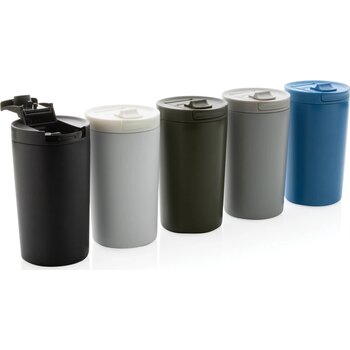 RCS gerecycled roestvrijstalen vacuüm lekvrije mok zwart