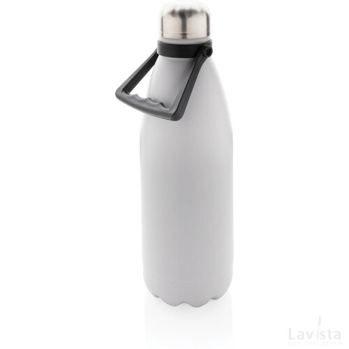 RCS gerecycled roestvrijstalen grote vacuümfles 1,5L wit