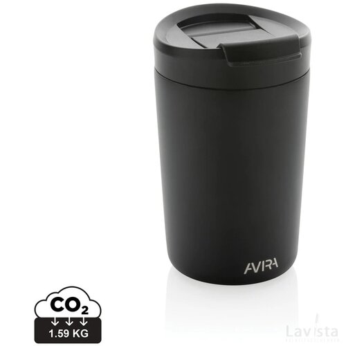 Avira Alya RCS gerecycled roestvrijstalen beker 300ML zwart
