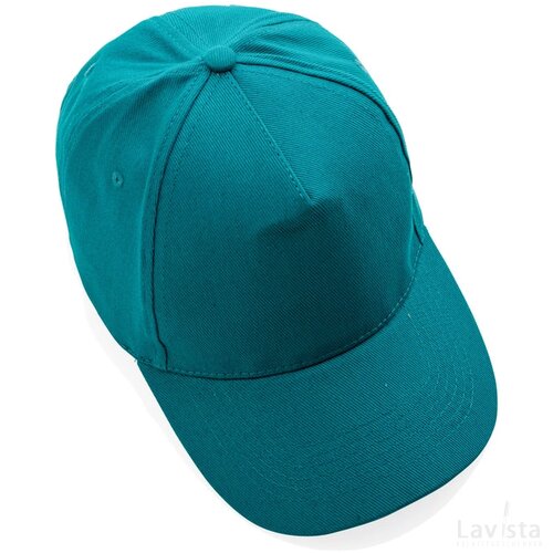 Impact AWARE™ 5 panel 280gr recycled katoenen cap verdigris
