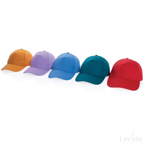 Impact AWARE™ 5 panel 280gr recycled katoenen cap lavender